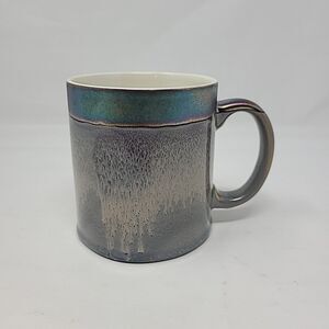 La Rochelle Ceramic Studio Pottery Mug Stoneware Gray Metallic ~16 oz
